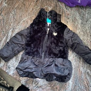 Black winter toddler coat